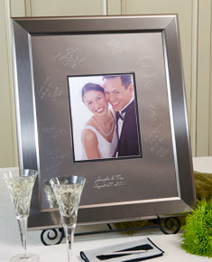 Gold Frame Guest Book - I Do Engravables