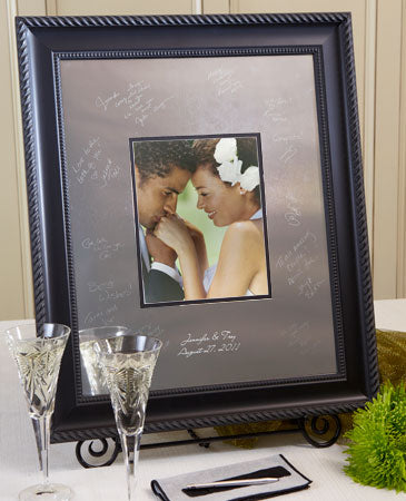 Beautiful Signature Frame Guest Book Alternative - 17x12 Wood Frame Incl.  Photo Slots And 6 Signable Backgrounds - Aesthetic Home Decor Displays Your  Cherished…