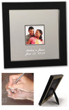 Modern Block Black Guest Book - I Do Engravables