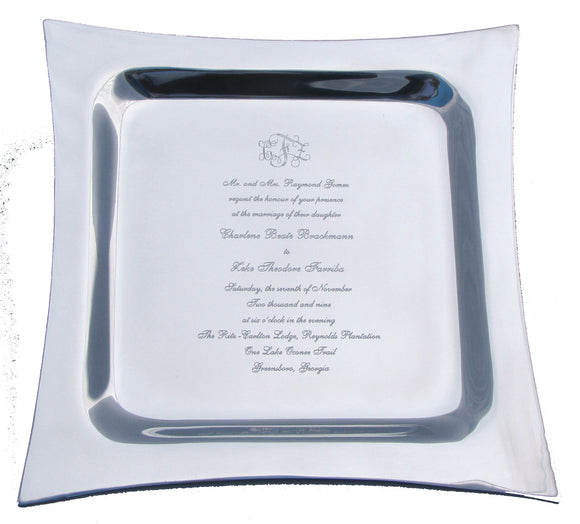 Metro Invitation Platter - I Do Engravables