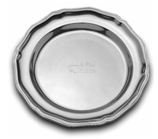 Queen Ann Invitation Platter - I Do Engravables