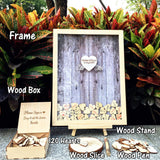 Wedding Guest Book Personalized Wedding Decoration Rustic Sweet Wedding Guestbook 120pcs Small Wood Hearts - I Do Engravables