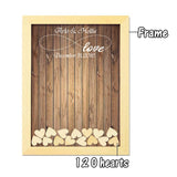 Wedding Guest Book Personalized Wedding Decoration Rustic Sweet Wedding Guestbook 120pcs Small Wood Hearts - I Do Engravables