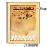 Wedding Guest Book Personalized Wedding Decoration Rustic Sweet Wedding Guestbook 120pcs Small Wood Hearts - I Do Engravables