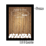 Wedding Guest Book Personalized Wedding Decoration Rustic Sweet Wedding Guestbook 120pcs Small Wood Hearts - I Do Engravables