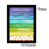 Wedding Guest Book Personalized Wedding Decoration Rustic Sweet Wedding Guestbook 120pcs Small Wood Hearts - I Do Engravables