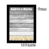Wedding Guest Book Personalized Wedding Decoration Rustic Sweet Wedding Guestbook 120pcs Small Wood Hearts - I Do Engravables