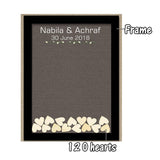 Wedding Guest Book Personalized Wedding Decoration Rustic Sweet Wedding Guestbook 120pcs Small Wood Hearts - I Do Engravables