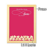 Wedding Guest Book Personalized Wedding Decoration Rustic Sweet Wedding Guestbook 120pcs Small Wood Hearts - I Do Engravables