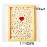 Wedding Guest Book Personalized Wedding Decoration Rustic Sweet Wedding Guestbook 120pcs Small Wood Hearts - I Do Engravables