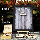 Wedding Guest Book Personalized Wedding Decoration Rustic Sweet Wedding Guestbook 120pcs Small Wood Hearts - I Do Engravables