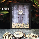 Wedding Guest Book Personalized Wedding Decoration Rustic Sweet Wedding Guestbook 120pcs Small Wood Hearts - I Do Engravables