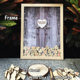 Wedding Guest Book Personalized Wedding Decoration Rustic Sweet Wedding Guestbook 120pcs Small Wood Hearts - I Do Engravables