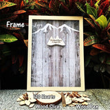 Wedding Guest Book Personalized Wedding Decoration Rustic Sweet Wedding Guestbook 120pcs Small Wood Hearts - I Do Engravables